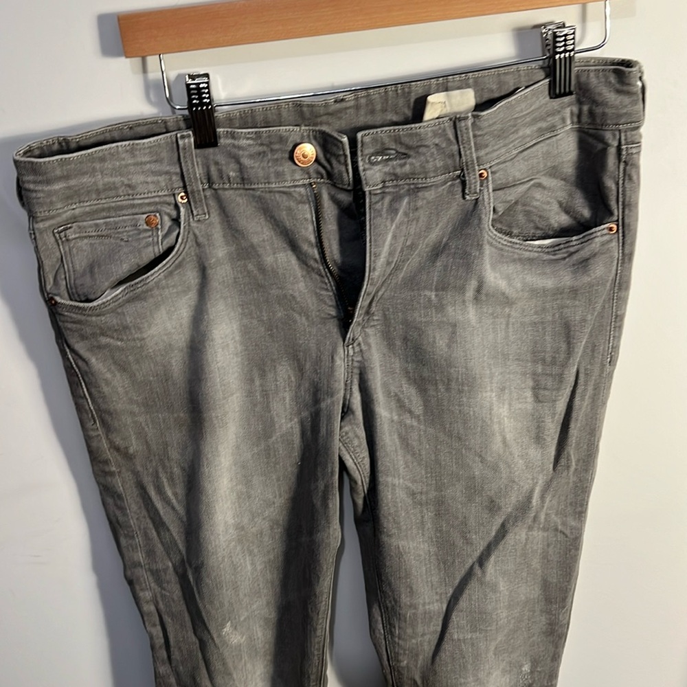 Grey Slim high wasted jeans